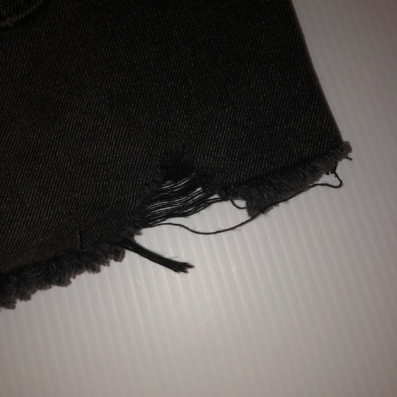 We the Free Size 27 Black denim distressed, vintage inspired, mini skirt. - Picture 8 of 10